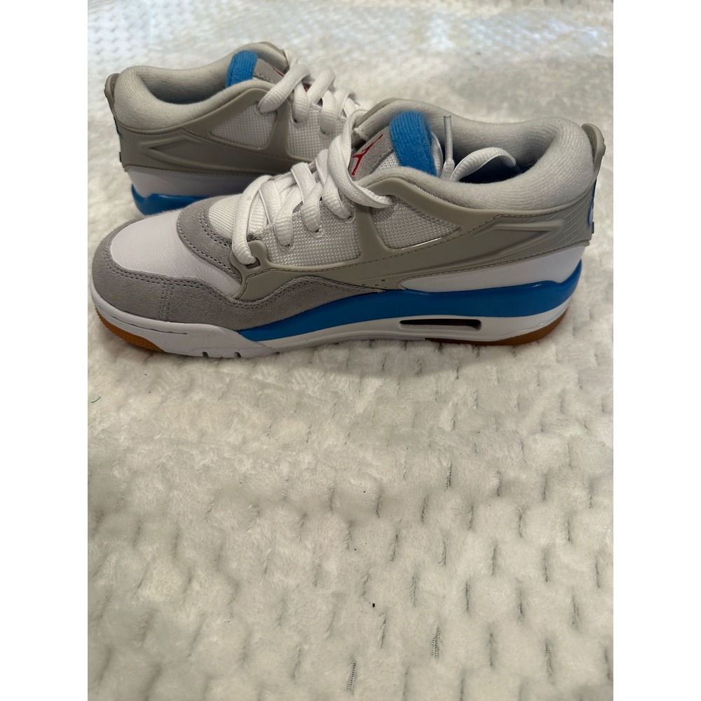 Air Jordan 4 RM GS White Neutral Grey University Blue FQ7938-104 Size 6Y - Picture 7 of 10
